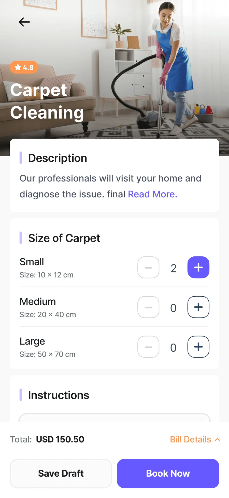Détails du service d'images