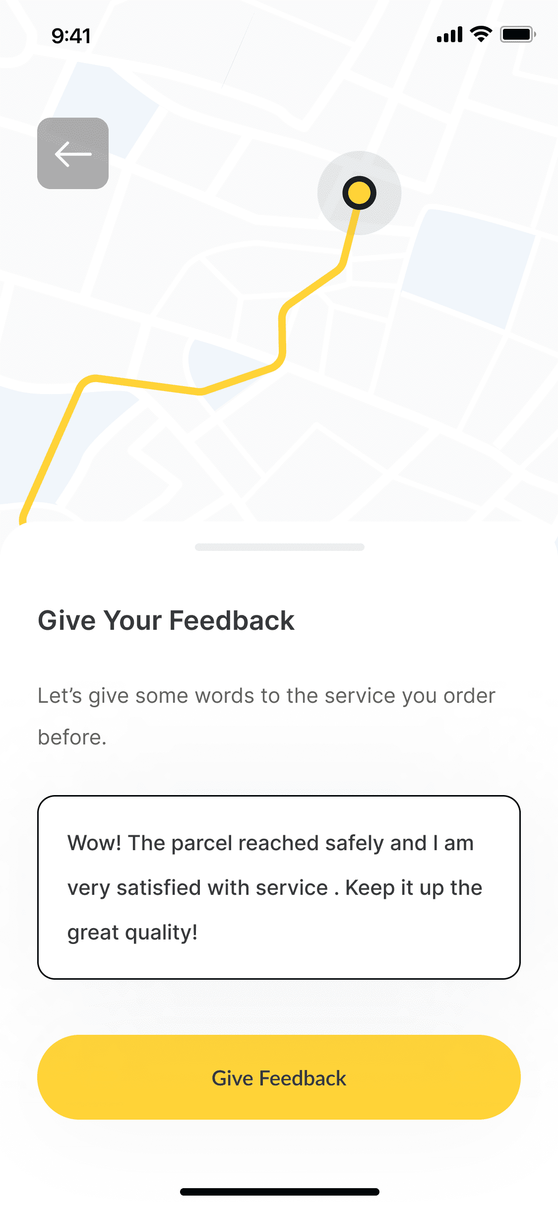 Écrans Feedback Rempli